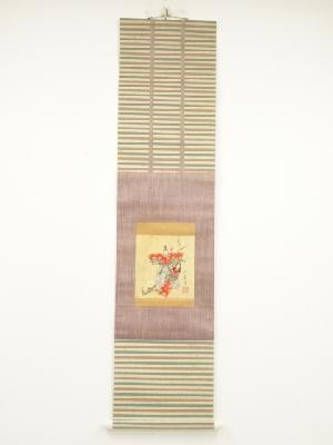 西沢笛畝筆　立雛　肉筆絹本掛軸（保護箱）